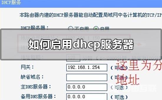 如何启用dhcp服务器_dhcp服务器设置启用的方法