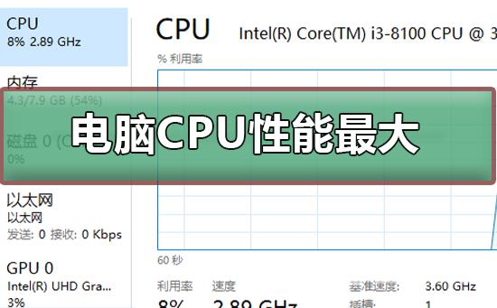 如何把电脑CPU性能调到最大_电脑CPU性能调到最大的方法