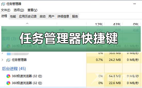 任务管理器快捷键_任务管理器快捷键快速呼出方法