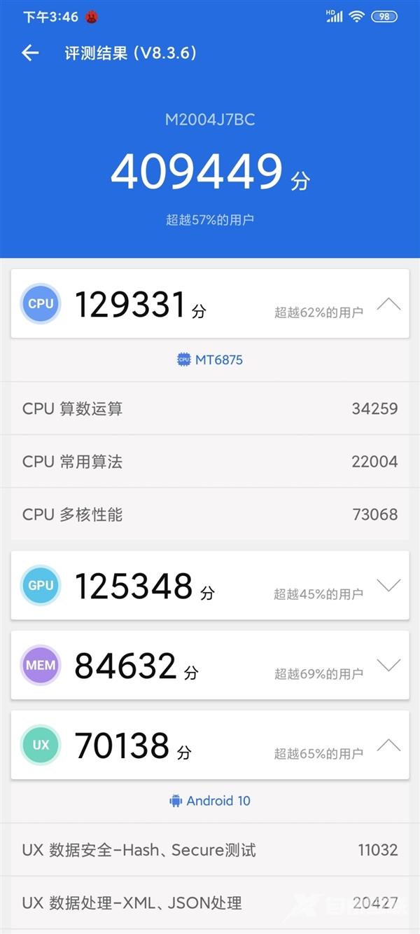 搭载天玑820 5G芯片的Redmi 10X到底有多强? 跑分近41万！