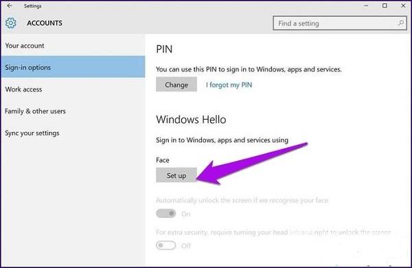 Win10系统中Windows Hello功能应该如何设置？