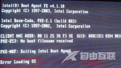 电脑系统开机黑屏提示Error Loading OS的解决方法