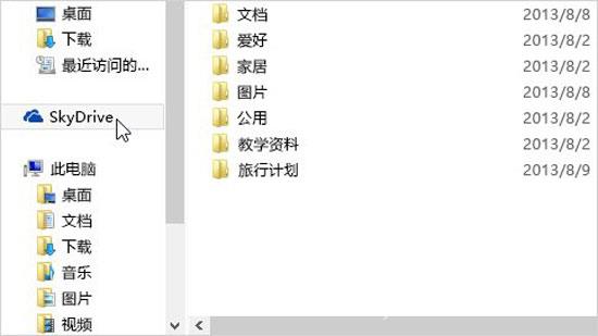 Win8.1系统skyDrive网盘怎么使用