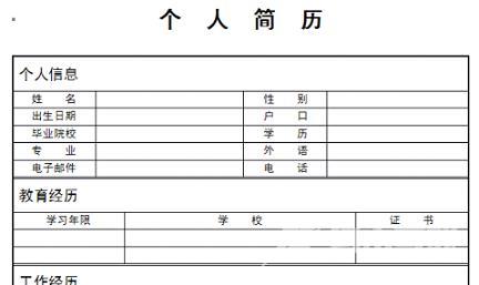 WPS文字怎么制作个人简历？