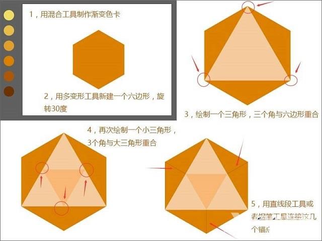 AI混合工具制作低多边形风格几何logo教程