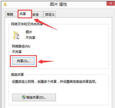 Win8系统怎么设置共享文件夹？