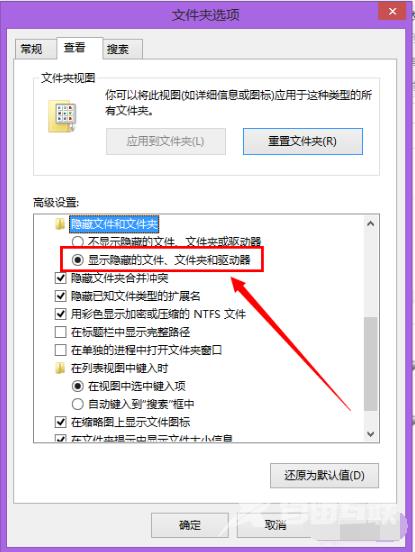 Win8系统如何打开隐藏文件?