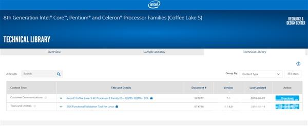 Intel 8核Coffee Lake/Xeon E处理器双双现身