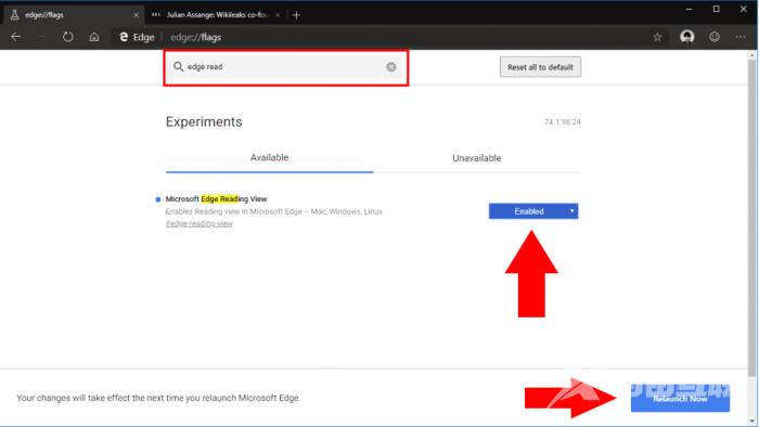 新版Edge浏览器启用阅读视图模式