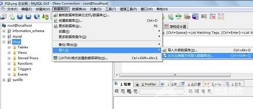 sqlyog怎么导入sql文件