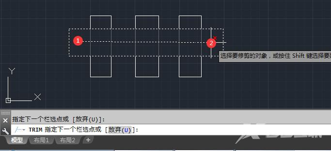 CAD修剪快捷键命令使用方法