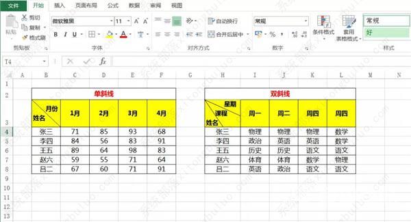 excel如何将单元格斜线划分？excel斜线划分单元格的方法