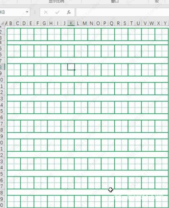 excel怎样制作田字格？如何在excel中制作田字格使用教程