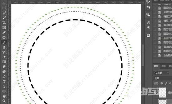 ps怎么画一个虚线的空心圆？ps怎么画空心圆环虚线框教程