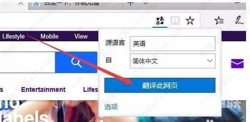 如何给edge浏览器添加翻译功能设置？