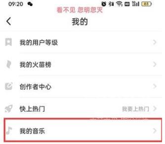 抖音火山版我的音乐在什么地方查看