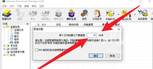 IDM下载器如何设置限速？IDM下载器设置限速的方法截图