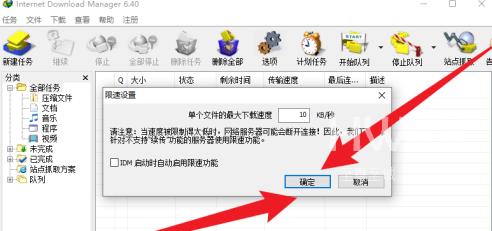 IDM下载器如何设置限速？IDM下载器设置限速的方法截图