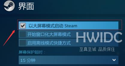 steam如何设置大屏幕和全屏？steam设置大屏幕和全屏的方法截图