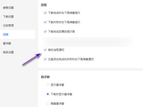 迅雷11怎么不接收消息通知?迅雷11不接收消息通知教程截图