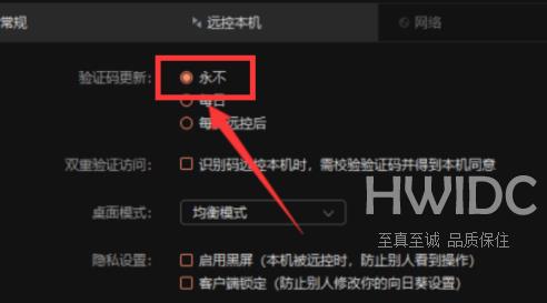 向日葵远程控制软件验证码更新怎么设置为永久？向日葵远程控制软件验证码更新设置为永久的方法截图
