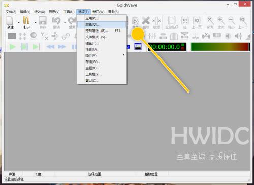 GoldWave怎么自动将未选择部分设置为较深颜色？GoldWave自动将未选择部分设置为较深颜色教程截图