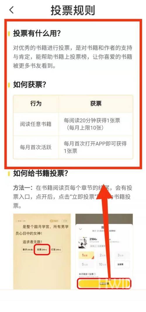 七猫免费小说怎么查看投票规则？七猫免费小说查看投票规则教程截图