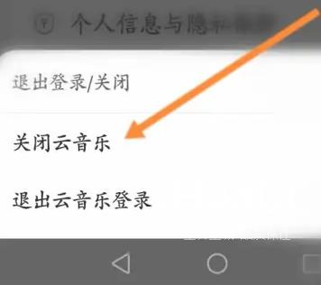 网易云音乐怎样关闭云音乐？网易云音乐关闭云音乐的详细步骤截图