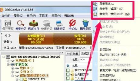 DiskGenius怎么恢复数据？DiskGenius恢复数据的操作方法截图