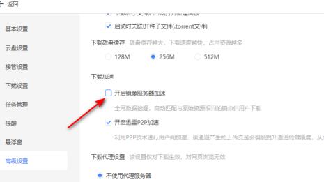 迅雷11怎么开启镜像服务器加速？迅雷11开启镜像服务器加速的方法截图
