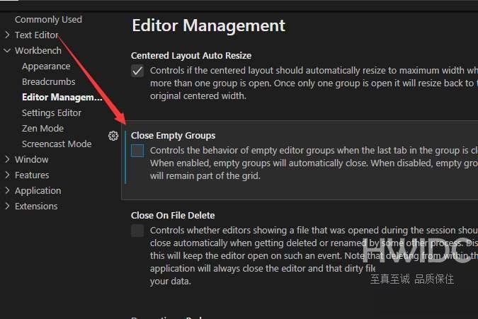 Vscode怎么关闭空组?Vscode关闭空组教程截图