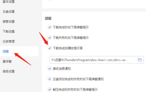 迅雷11如何关闭完成提示音？迅雷11关闭完成提示音的操作方法截图