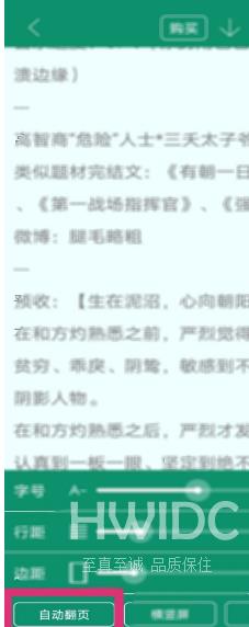 晋江文学城如何设置自动翻页