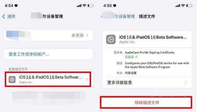 ios16描述文件怎么删除