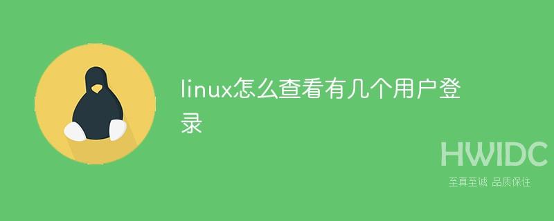 linux怎么查看有几个用户登录