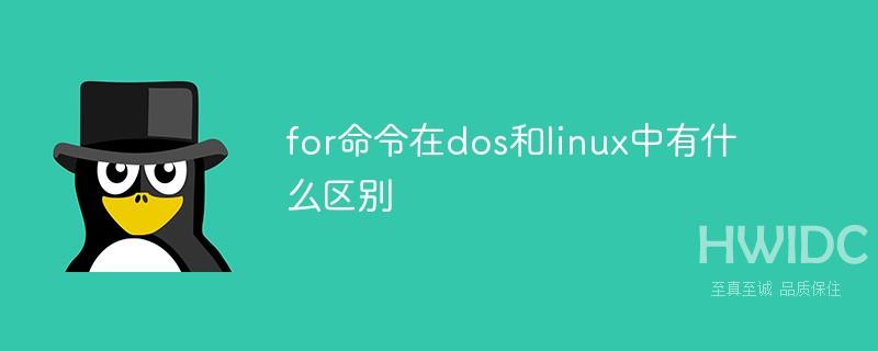 for命令在dos和linux中有什么区别