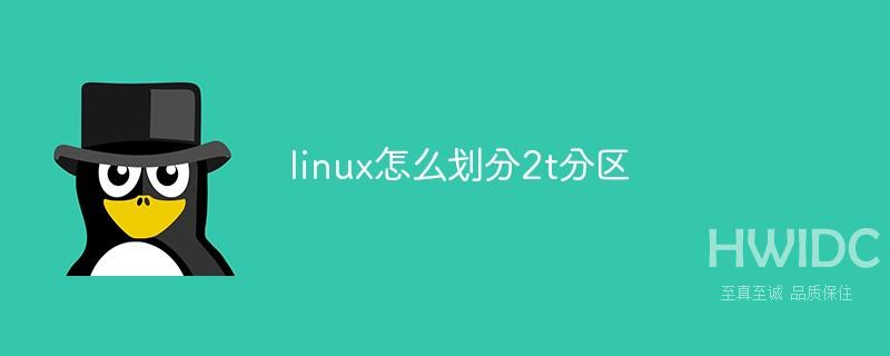 linux怎么划分2t分区