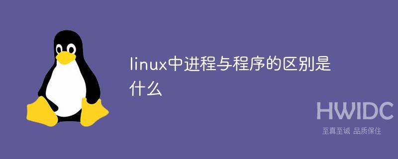 linux中进程与程序的区别是什么