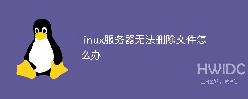 linux服务器无法删除文件怎么办