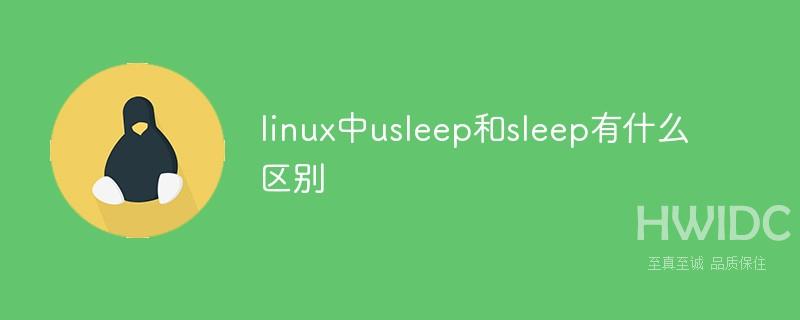 linux中usleep和sleep有什么区别