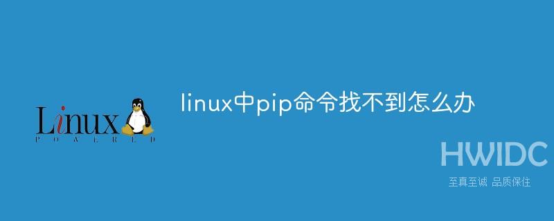 linux中pip命令找不到怎么办