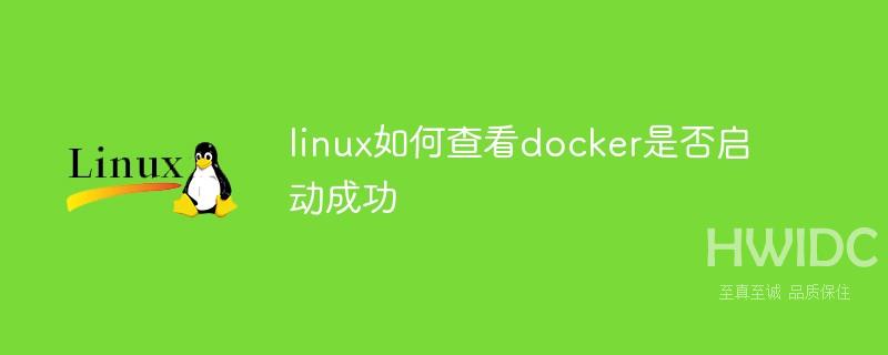 linux如何查看docker是否启动成功