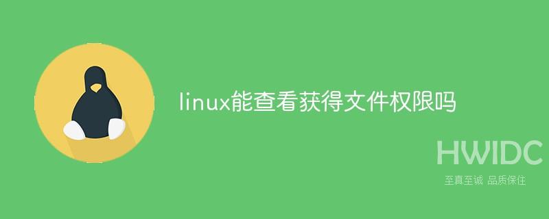 linux能查看获得文件权限吗