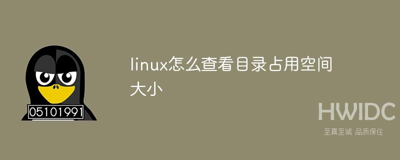 linux怎么查看目录占用空间大小