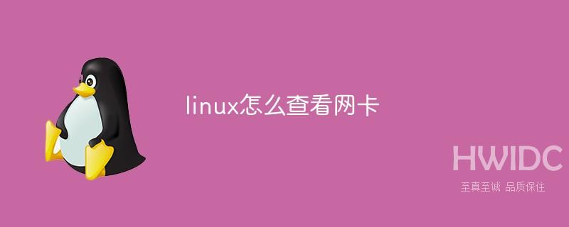 linux怎么查看网卡