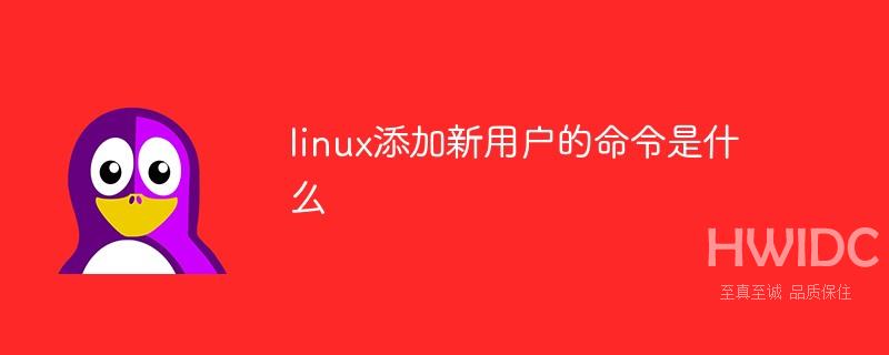 linux添加新用户的命令是什么