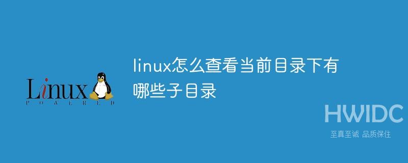 linux怎么查看当前目录下有哪些子目录