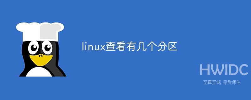 linux查看有几个分区