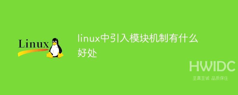 linux中引入模块机制有什么好处