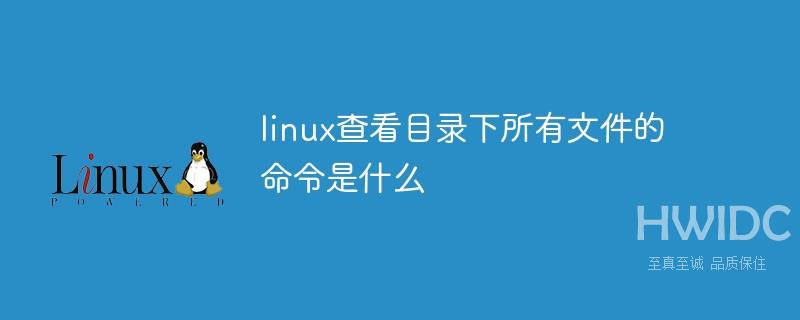 linux查看目录下所有文件的命令是什么